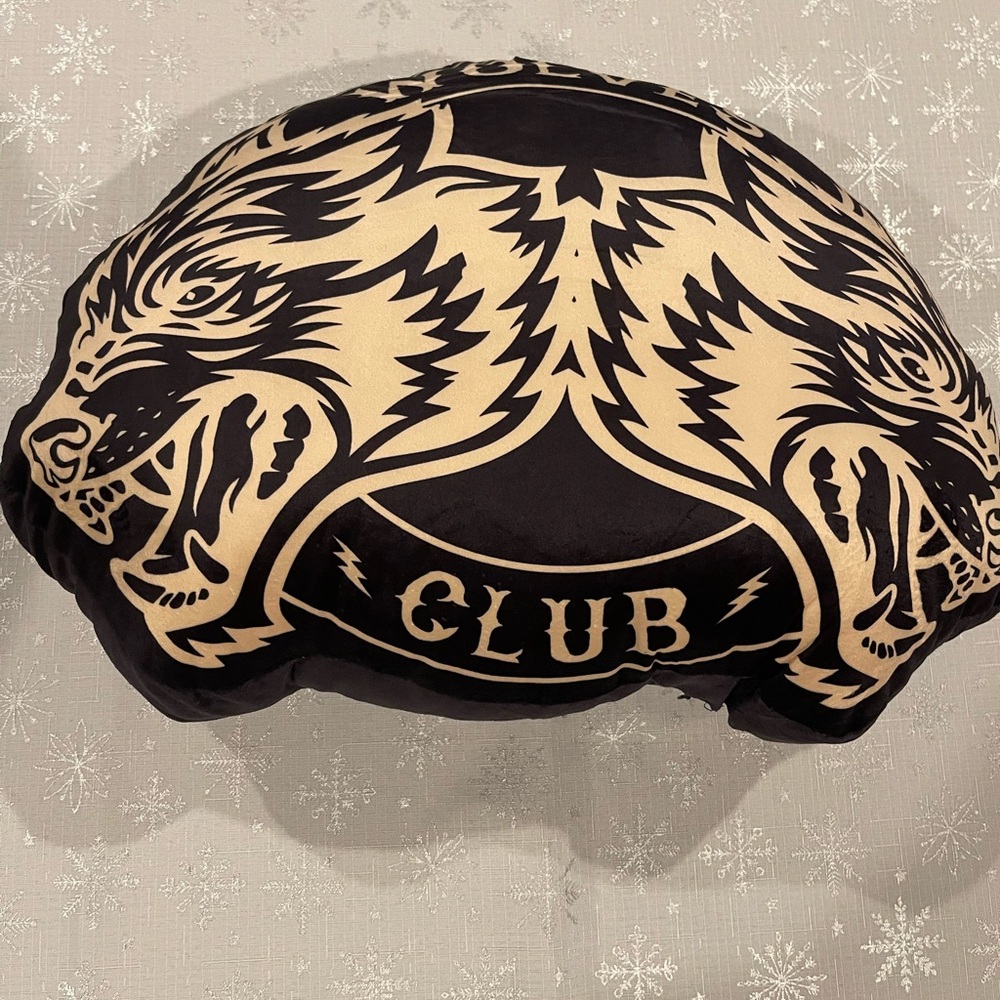 Darc Sport Black and Cream Wolf Club Pillow